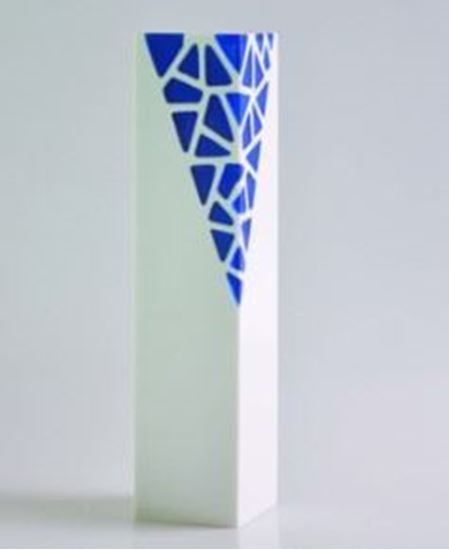 White Poly Resin with Mosaic Designs