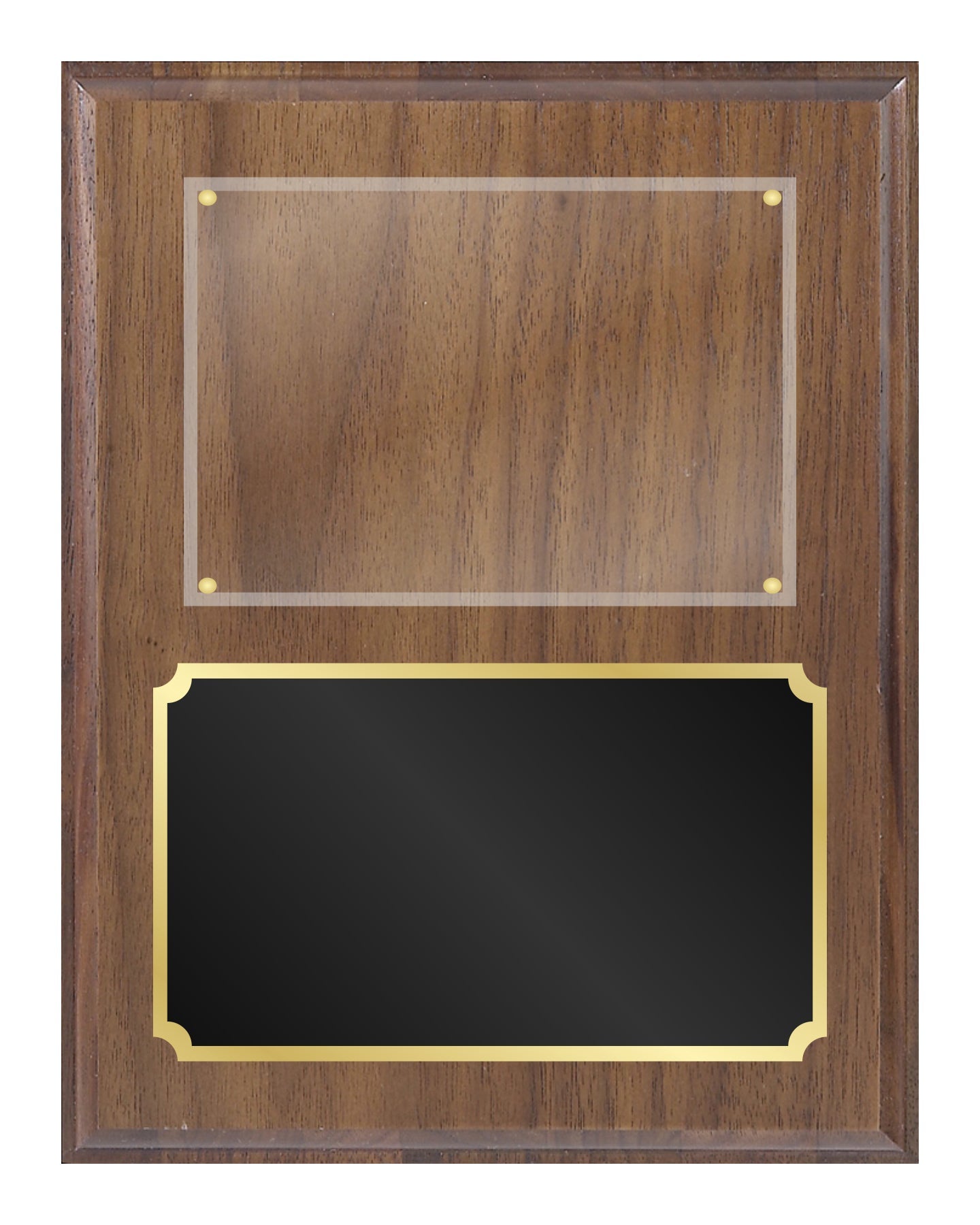 Walnut Plaque with Photo Plexi Mount