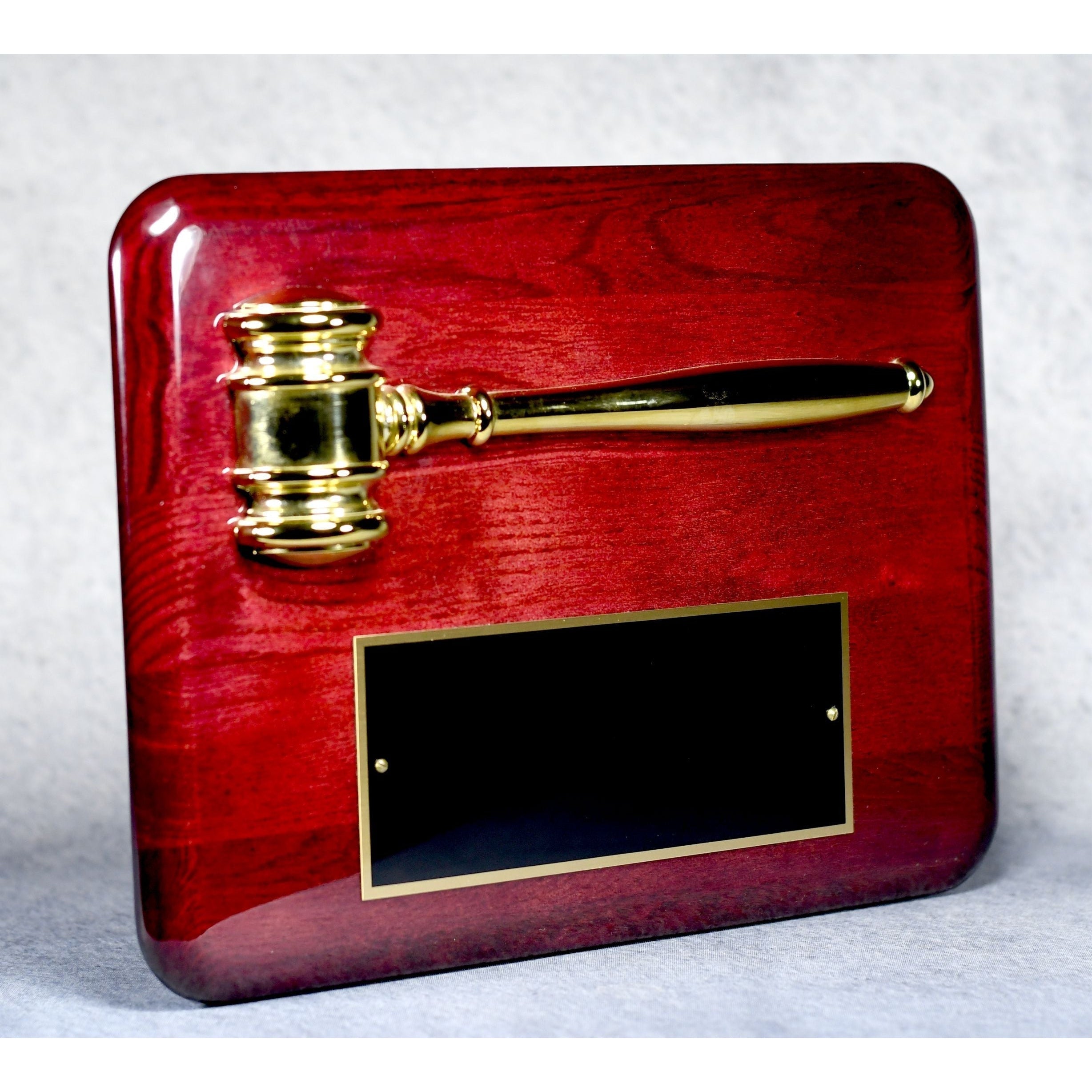 Gavel with Piano Finish Plaque