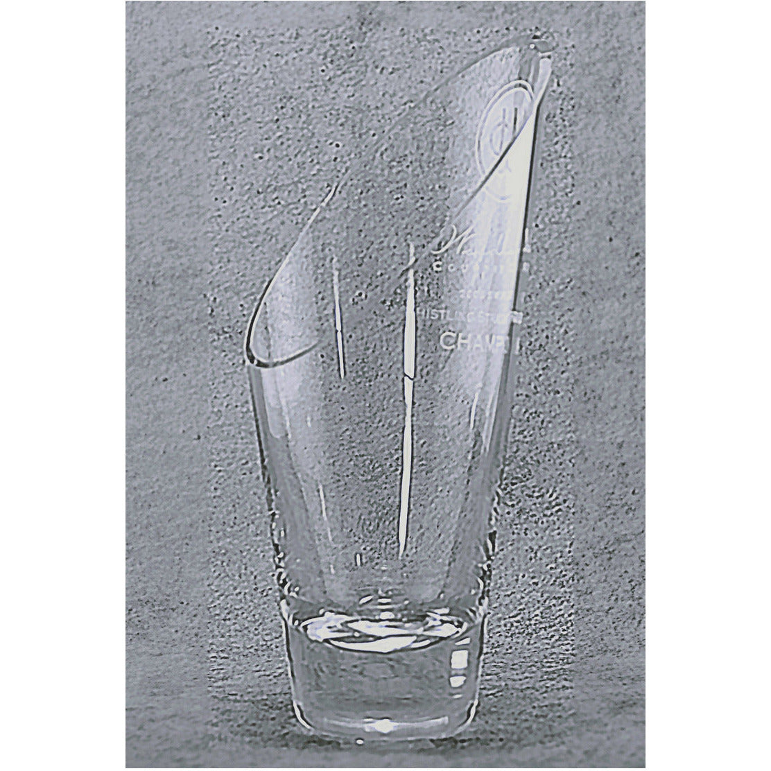 Slant Top Glass Vase