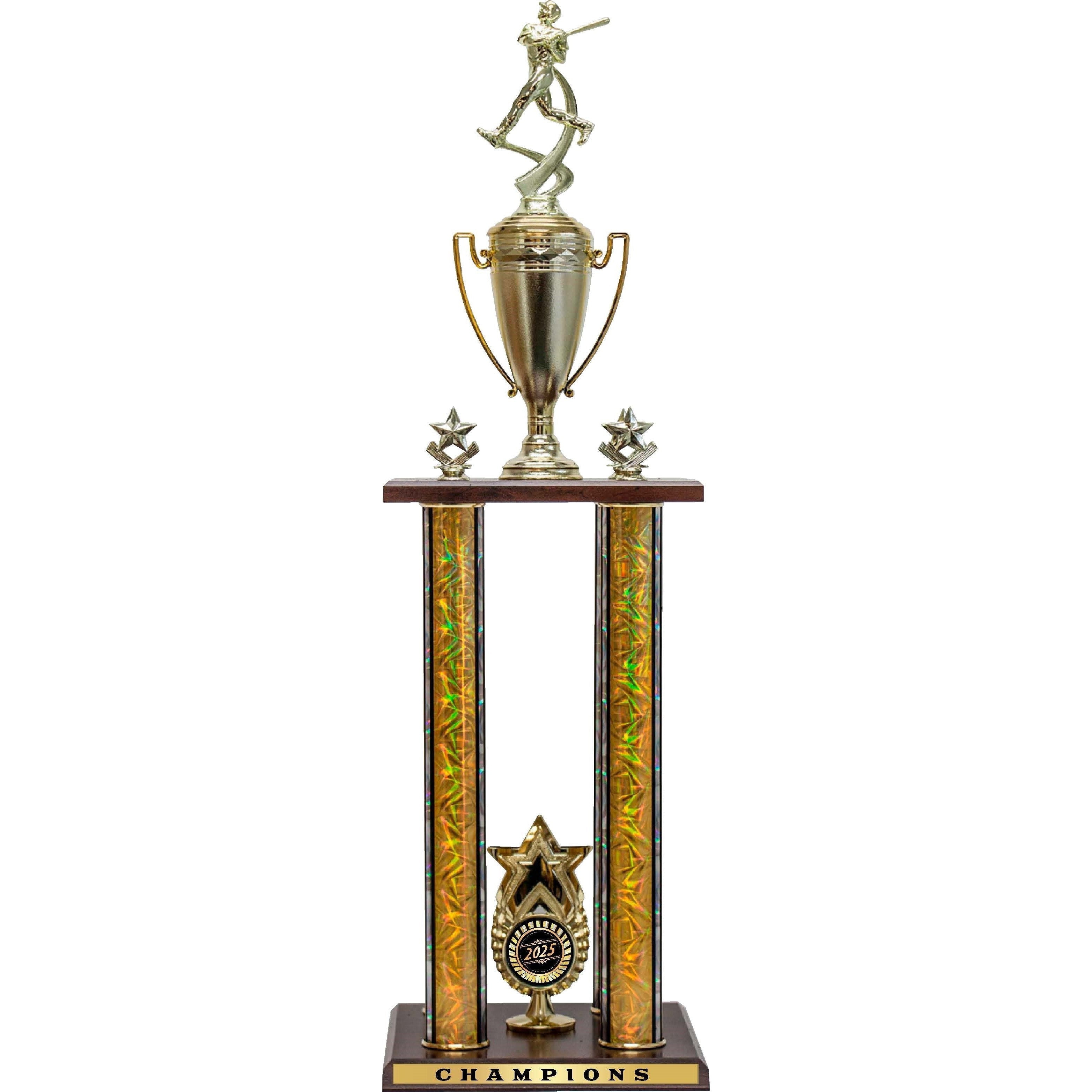 Two-Tier 4 Post Trophy With Star "Exclusive" Star