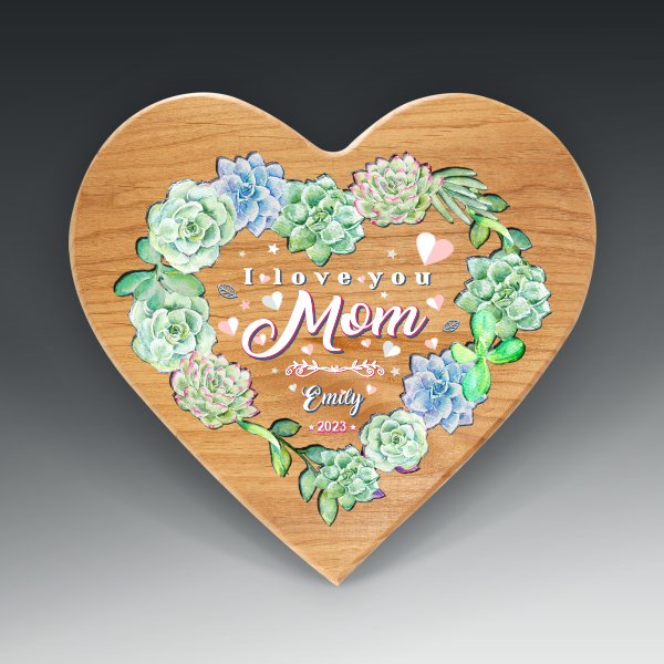 Alder Heart Plaque