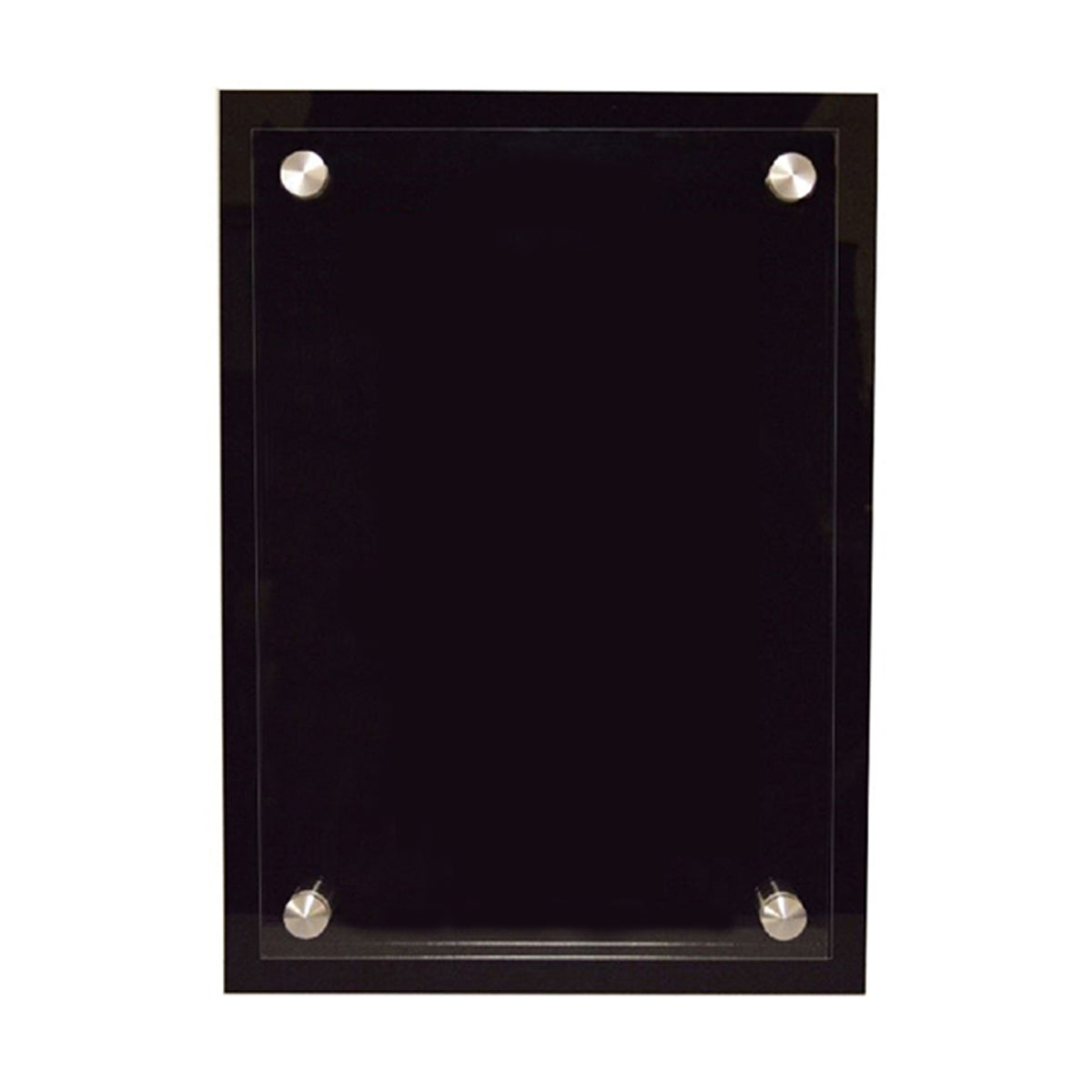 Black Acrylic Plaque with Full Color Clear Acrylic Floating Panel