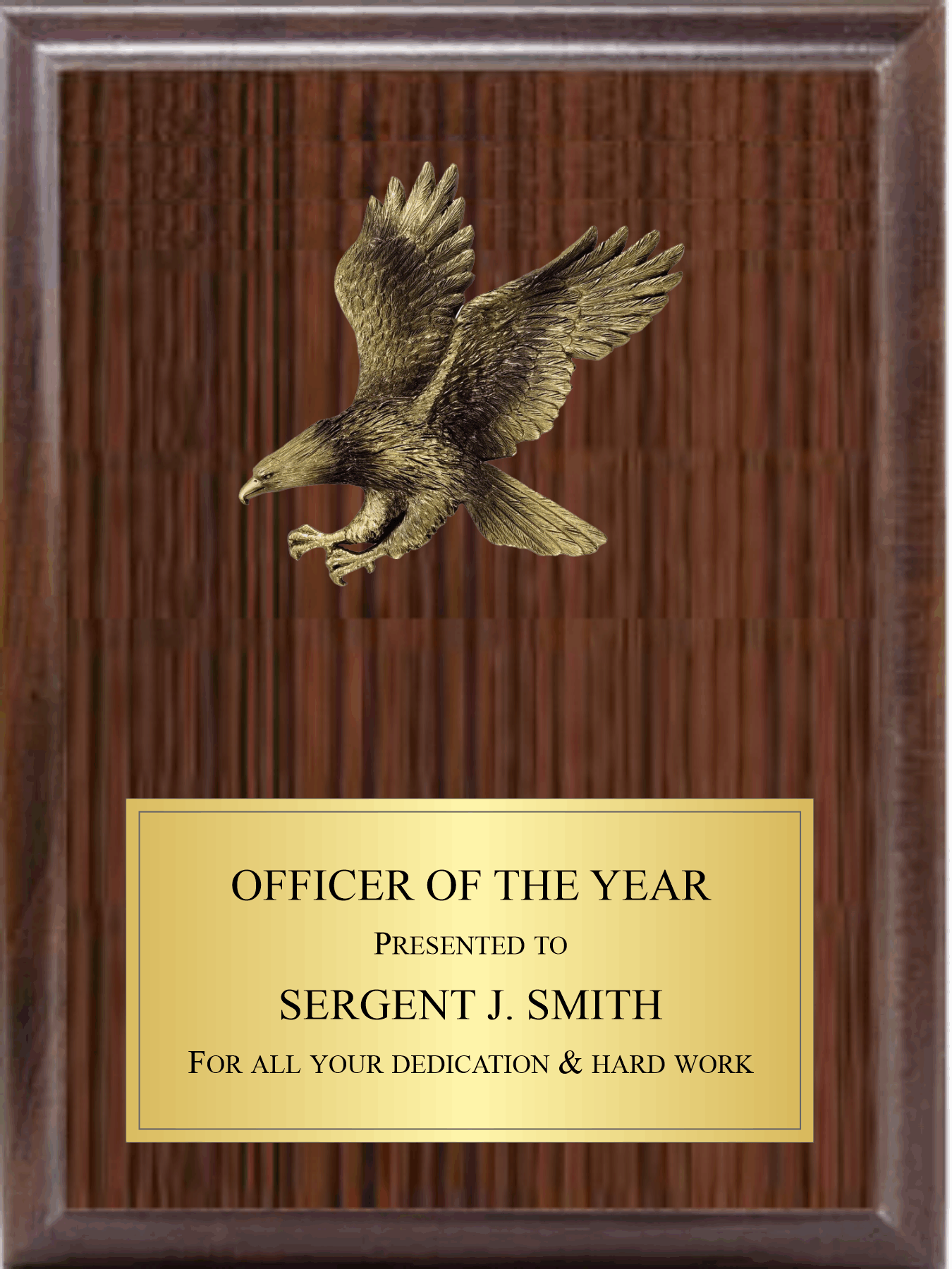 5" EAGLE LANDING ON PLAQUE