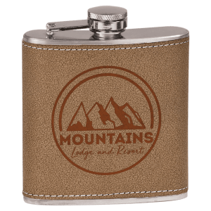 6 oz. Laserable Powder Coated Flask