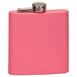 6 oz. Laserable Powder Coated Flask