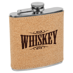 6 oz. Laserable Leatherette Stainless Steel Flask