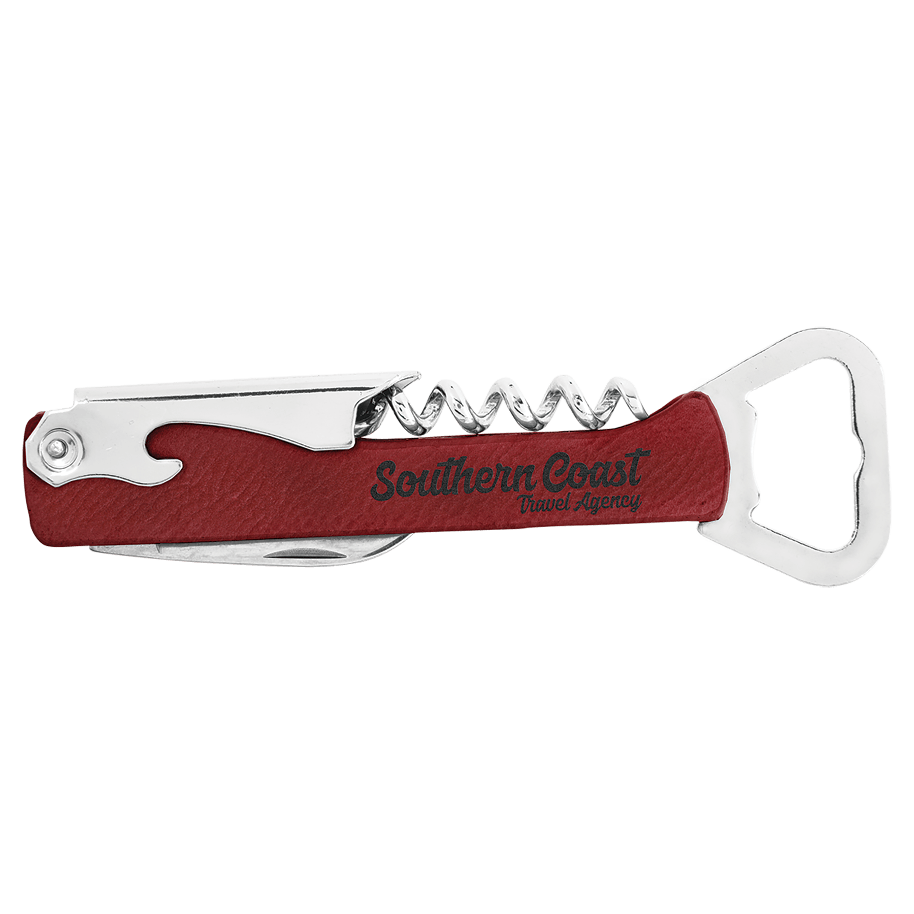 Laserable Leatherette Wine Bottle Opener