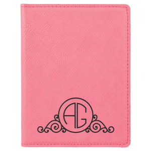 4 1/4" x 5 1/2" Laserable Leatherette Passport Holder