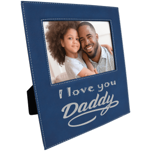 5" x 7" Leatherette Photo Frame with 4 1/4" x 8 7/8" Engraving Area