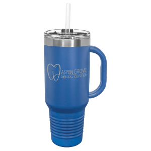 Polar Camel 40 oz. Travel Mug with Handle, Straw Included