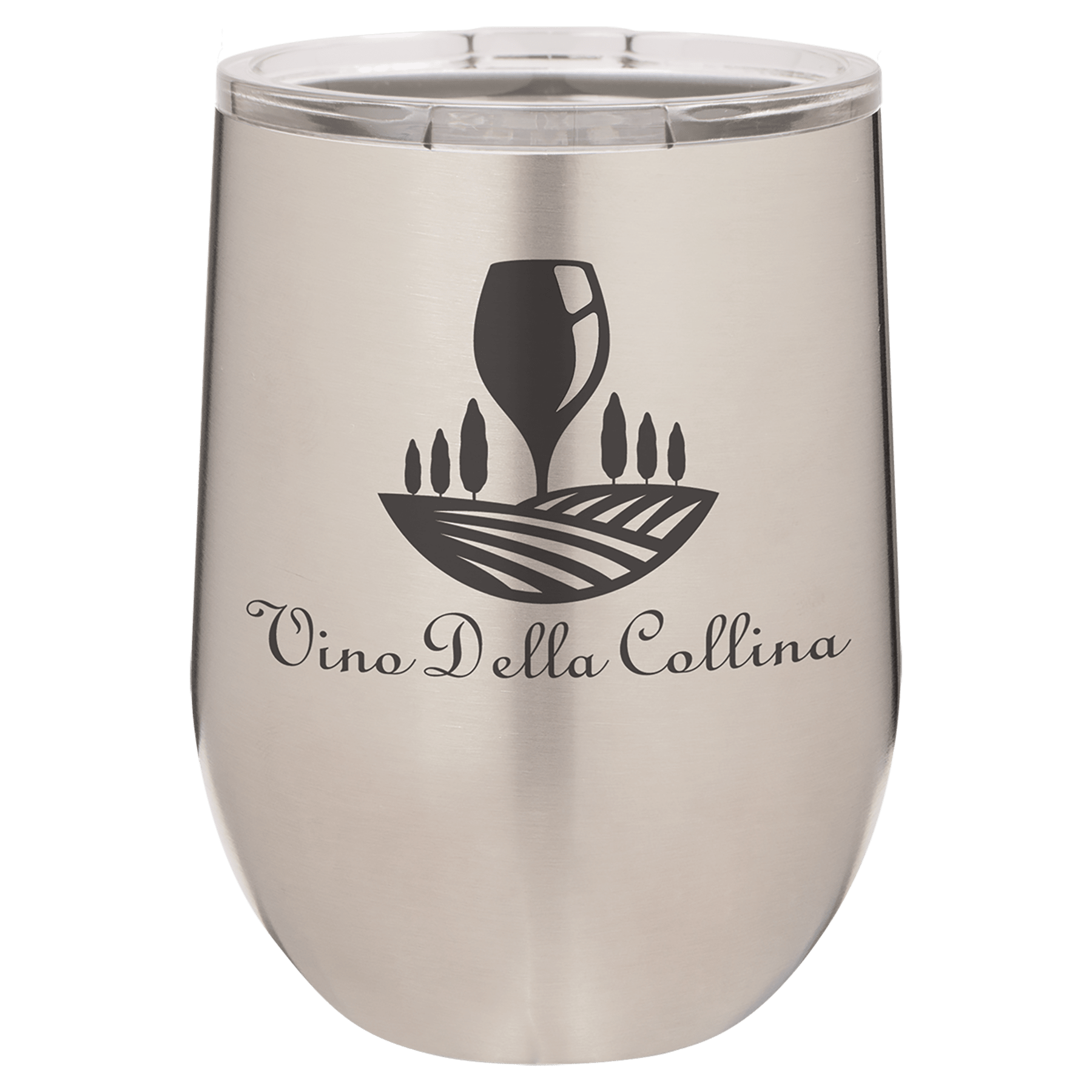 12 oz. Stainless Steel Vacuum Insulated Stemless Wine Tumbler with Lid