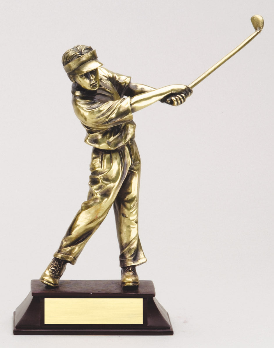 Metalized Plated Male Golfer