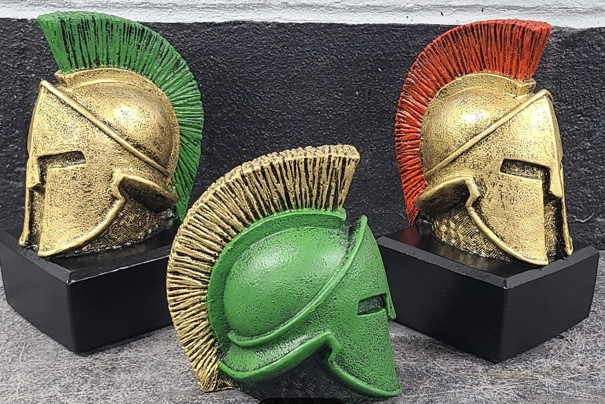 Spartan Helmet on Black Base