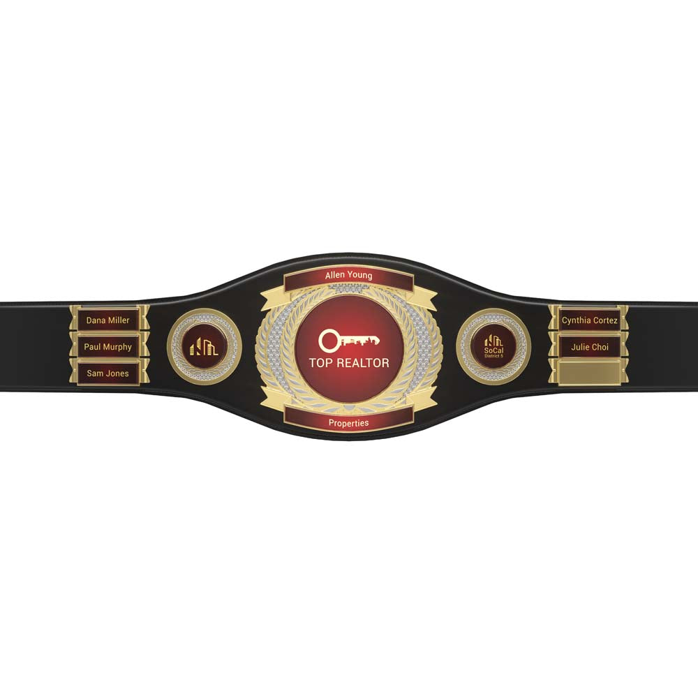 Championship Belt with Medallions and Name Plates